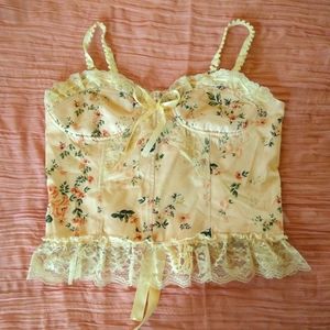 Cider corset top floral medium